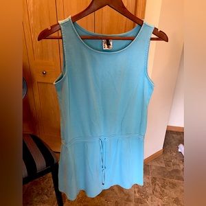 ANNE COLE Bright Blue Low Tie Sleeveless Dress Size Small